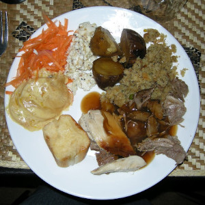 A traditional Māori Hāngī meal